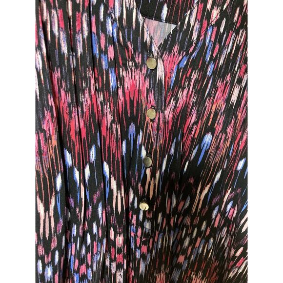 New Directions Top Womens XL Geometric Asymmetrical Layering Blouse Career - Picture 3 of 8